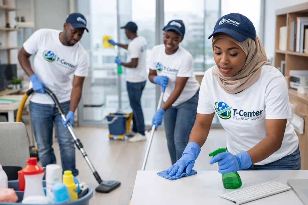 Professional cleaning team